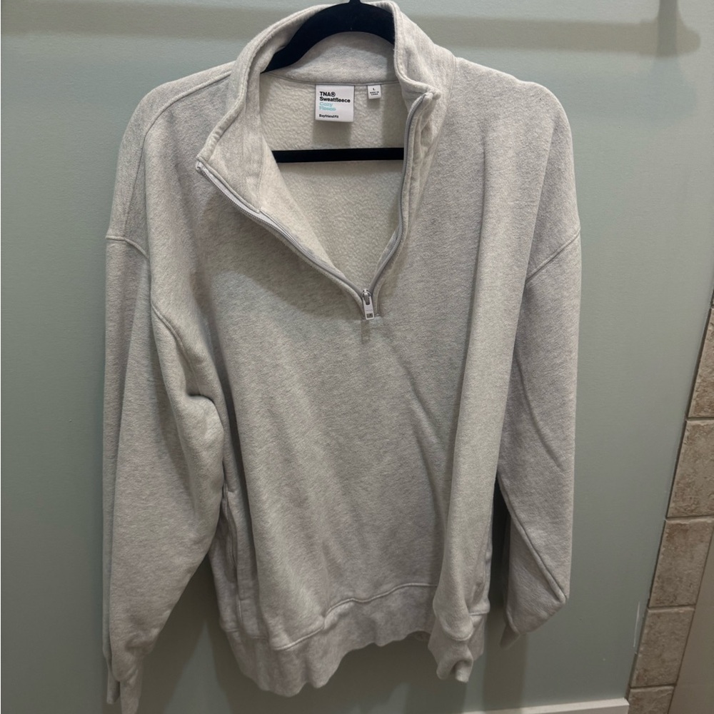 Aritzia TNA cozyfleece quarter zip sweatshirt